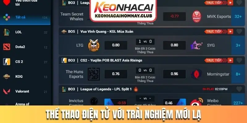 Thể thao điện tử với trải nghiệm mới lạ