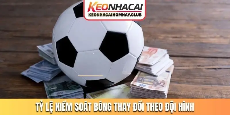 Tỷ lệ kiểm soát bóng thay đổi theo đội hình